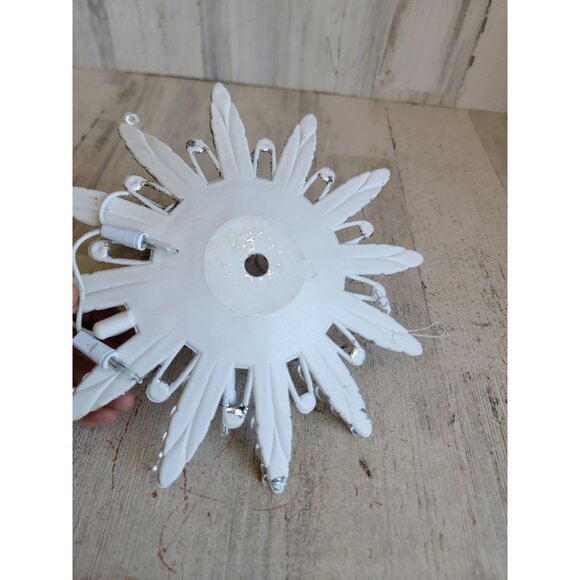 Light up large star AS IS silver Xmas hanging unique home decor - Picture 9 of 10